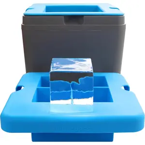 Crystal Clear Ice Cube Maker, 4 Large 2"x2"x2" Ice Cubes For Cocktails And Drinks, Silicone Mold For Pure, Bartender-Quality Ice-Great For Hosting And Entertaining, Whiskey Gifts For Men