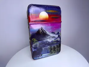 Spray Painted Metal Suitcase "The Vibe"