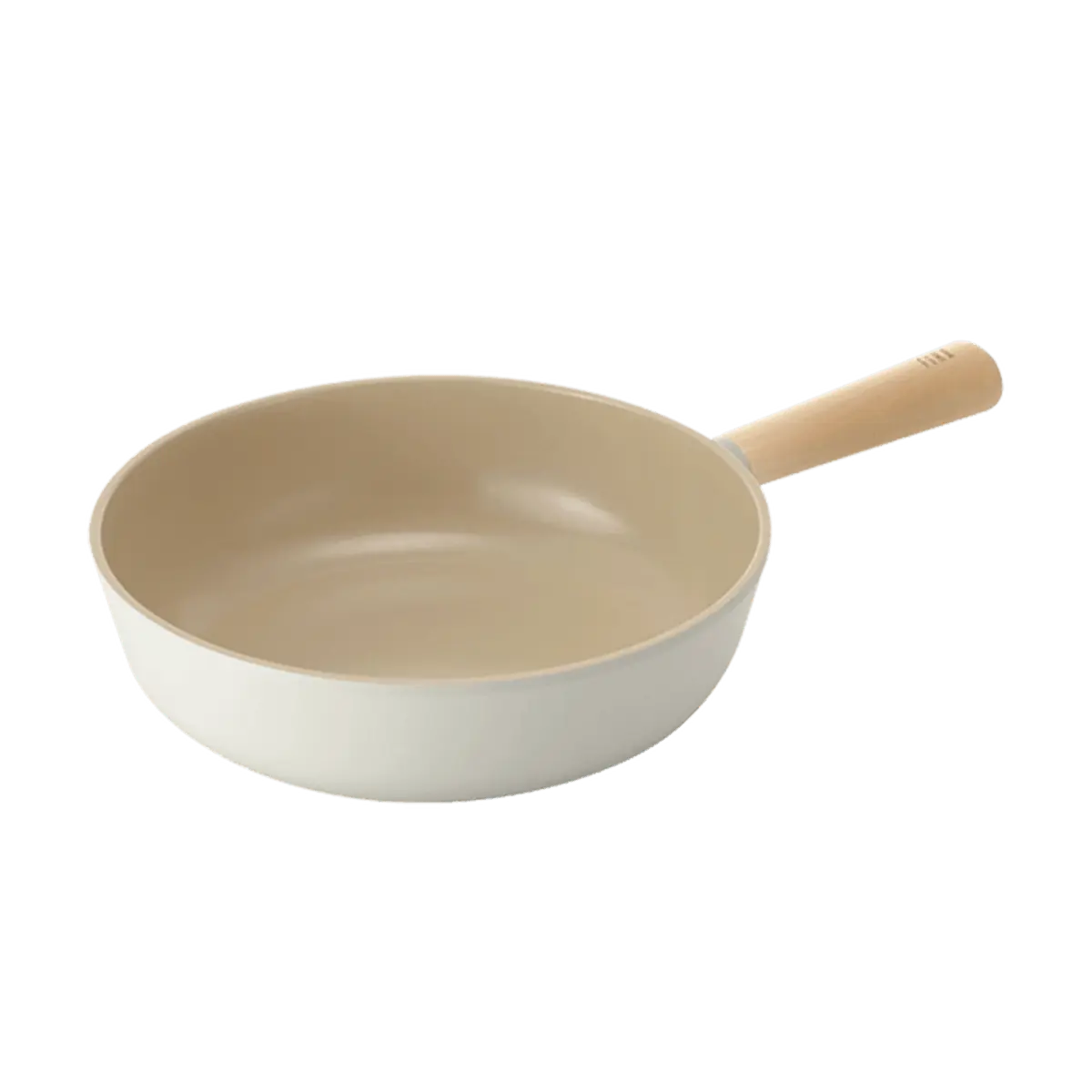 NEOFLAM FIKA 10-inch Ceramic Nonstick Frying Pan with Wooden Handle - Korean Cast Aluminum Skillet, PFOA-Free, Versatile for Frying & Sautéing