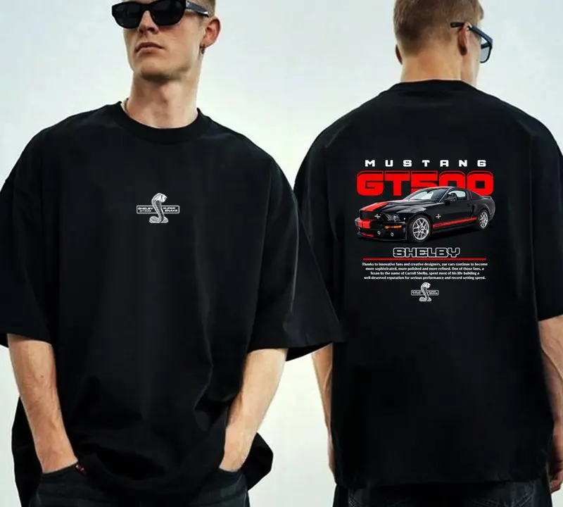 Mustang GT500 2026 Graphic T Shirt, Shelby Muscle Car Streetwear Tee, American Performance Racing Shirt for Men Women, Car Lover Gift