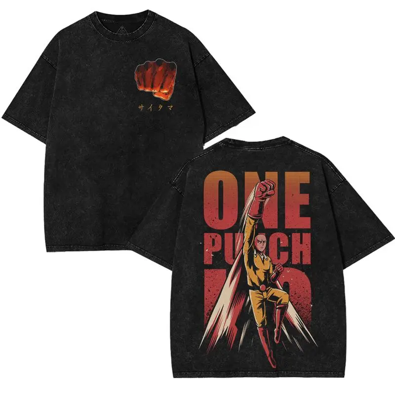 valentine shirts Saitama One Punch Man Oversized Cotton T-Shirt | Cool Anime Graphic Streetwear | Japanese Manga Fashion Outfit | Vintage Wash Unisex Tee | Trending TikTok Anime Style 2025 streetwear t-shirt clothes