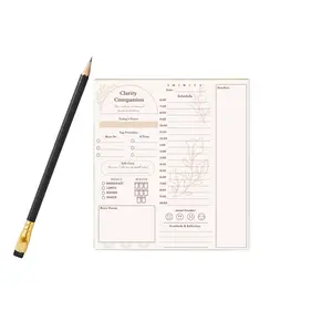 Clarity Companion Daily Planner Notepad | 5.5x6” Self-Care To-Do List Pad | 50 Tear-Off Sheets | Hard Cardboard Back