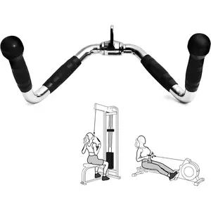 LAT Pull Down Bar Attachment: LAT Pulldown Tricep Bar for Strength  - Multi-Exerciser  Machine Attachment Bar