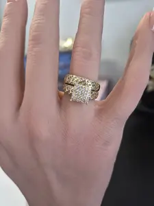 14K Laminated Gold Bridal Set Style Ring