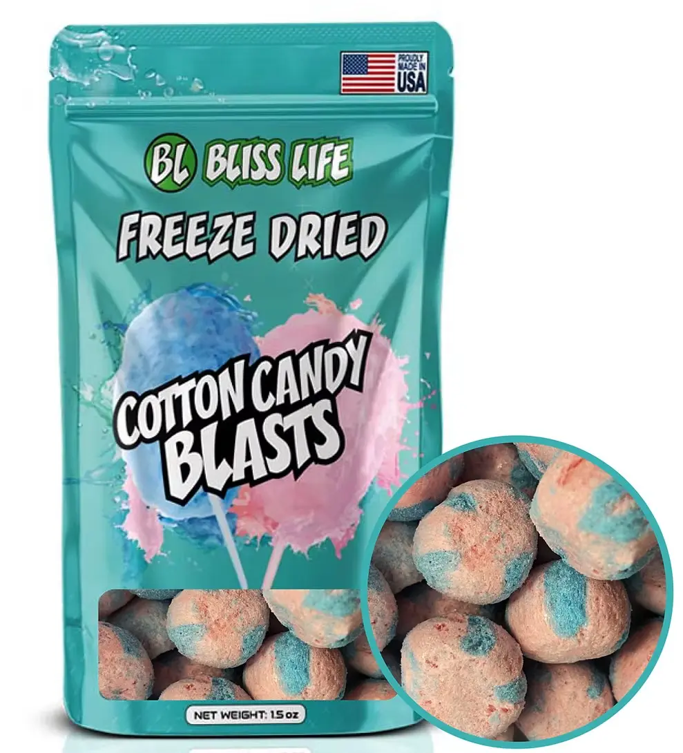 Bliss Life Cotton Candy Blasts – Original | Melt-in-Your-Mouth Candy | Classic Cotton Candy Flavor | 1.5 oz