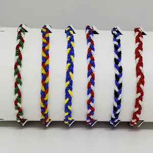Mexico, Colombia, Ukraine, Estonia, USA, Peru, Italian, Ecuador, Austria Flag Braided Bracelet