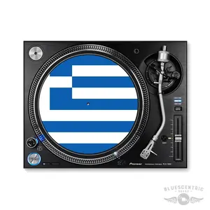 Flag of Greece Turntable Slipmat - for Vinyl Records