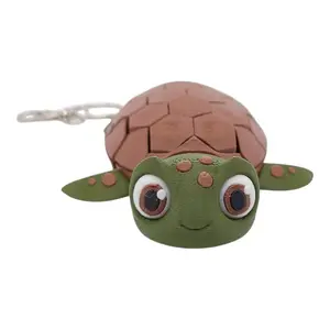 Sea Turtle Fidget Toy & Backpack Charm - 3D Printed - Green Gift for Ocean Lovers