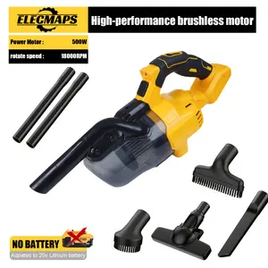 ELECMAPS Cordless Vacuum For Dewalt 20V Battery, Portable Handheld Vacuum Cleaner, 4 Multi Nozzle, Power Shop Vacuum For Home, Car, Floor, Carpet(Not Include Battery)