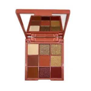 Pumpkin Spice Eyeshadow Blush 9 Color Palette #10  by Acts 2:17 Brushes - Fall-inspired warm oranges and reds. Makeup Waterproof Blend Flawless Cosmetic