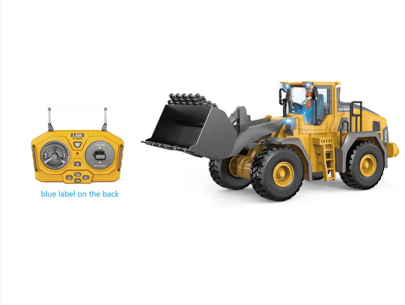 【Valentine's Sale ON!】Akeleo Remote Control Engineering Vehicle 2.4G High-Tech 11 Channels, Remote Control Excavator, Dump Truck, Aluminium Alloy ABS Engineering Vehicle Electronic Toy,Realistic Lights and Sounds,Gifts