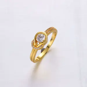 18K Gold Elegant Delicate Shiny Artificial Gemstone Ring, Perfect for Galentine's Party Style, Engagement, Anniversary, or Bridal Wedding Jewelry, Stunning New Year Gift for Her