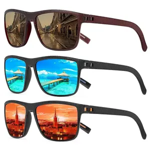 TURBOPEP 3 Pairs Simple Sunglasses For Everyday Use, Unisex Polarized Glasses, Square Eyewear ,Lightweight Frame Sun Glasses with UV Protection, Travel Accessories，sunglasses for men