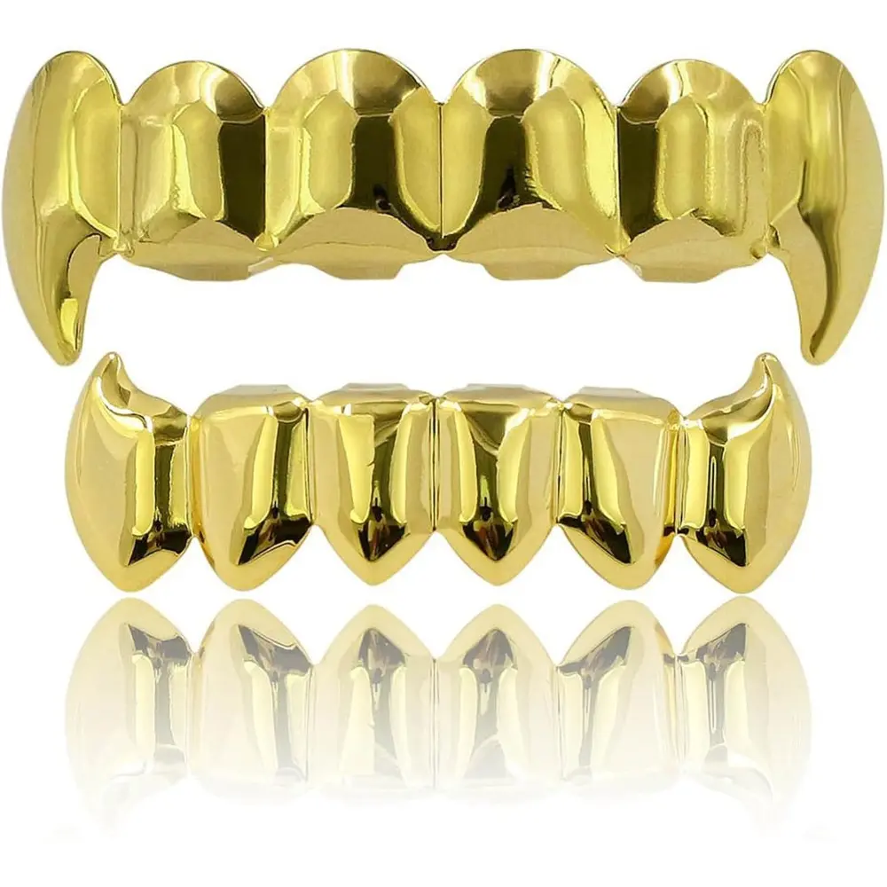 Vampire Fangs Teeth Grillz Top Bottom Set for Men Women