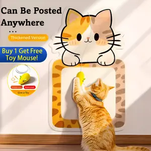 【Buy 1 Get Free Toy Mouse!】Wall Mounted Cat Scratching Board Thickened Durable Wear Resistant Protects Furniture from Cat Scratching Suitable for walls Sofas Cabinets Doors Glass Personalized Cat Tree Tower Cat toy mouse Pet supplies Scratcher tiktokshops