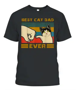 Best cat dad ever unisex t-shirt for men and women