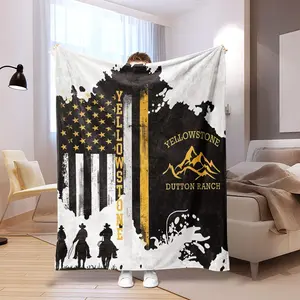 Yellowstone National Park Pattern Blanket, Soft Throw Blanket, Soft Lightweight Blanket, Air-conditioned Room Blanket, Warm Nap Blanket for Home Office Travel Camping