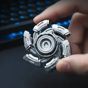 Open Armor Metal Fidget Spinners for Adults, Alloy EDC Fidget Toys Adults Stress Relief Toy Executive Desk Toy for ADHD, Finger & Fun Transformer Spinner