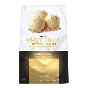Syntrax Nutrition Whey Shake, Cold Filtered, Undenatured Whey Protein Blend, Vanilla Shake, 2 lbs. Real Vanilla Bean Specks
