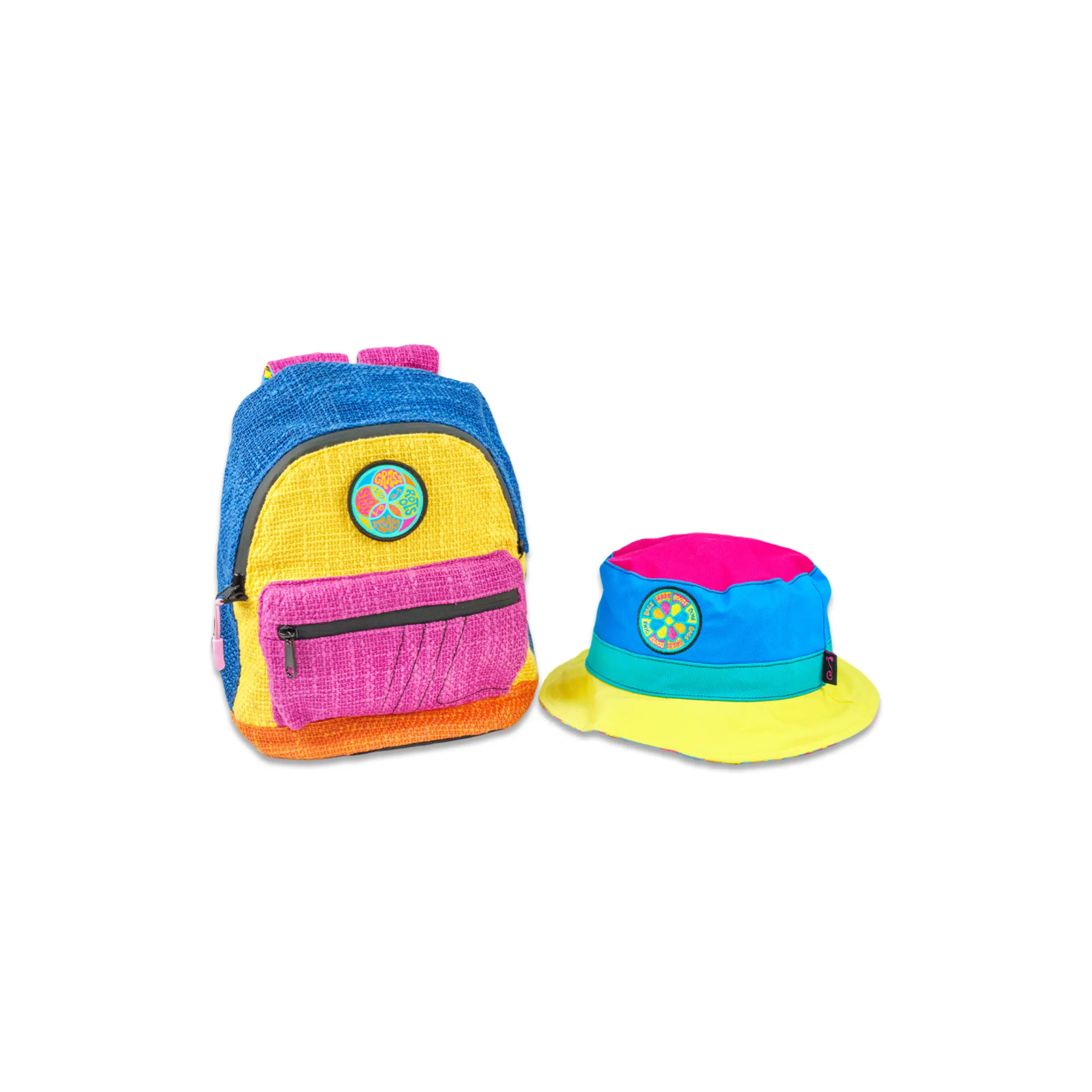 Hyperpop Reversible Mini Backpack + Bucket Hat Set - Grassroots Collab