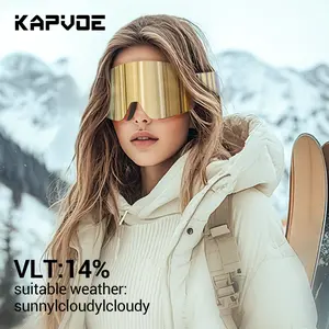 KAPVOE K718 Unisex Colorful/Photochromic Sports Glasses – UV-Protective Magnetic Lens Ski Goggles; Essential Stylish Gear for Outdoor Skiing