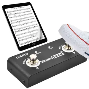 LEKATO Bluetooth Page Turner Foot Pedal, Wireless Page Turner Pedal, for Tablets Phone (Android & IOS system above version 13.4 support)- External Pedal for LEKATO Looper Pedal Tuner Switching, for Music Lovers Boys Girls Friends Gift
