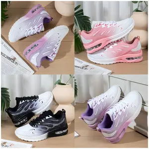 Women's Casual Air Running Shoes Non-Slip Breathable Tennis Sneakers with Mesh Air Cushion & Arch Support for Workout Sports