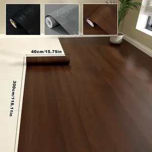 Self-Adhesive Vinyl Flooring Roll, Self-Stick Wood Look Tiles, Durable Floor, Easy Installation,Suitable for smooth floors and refurbishment of furniture surfaces