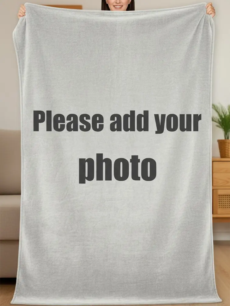 1 Piece Custom Photo Personalized Family Blanket-Ideal Gift for Holidays, Birthdays and Commemorative Events-Warm and Comfortable, Suitable for Family, Travel and Office All Year round Use