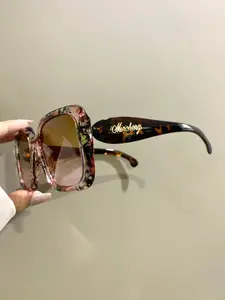 Colorful Retro Fashion Trend Glasses, Square Large Frame Stylish Boho Eyewear Unisex, Metal Hinges Eyeglasses for Women and Men