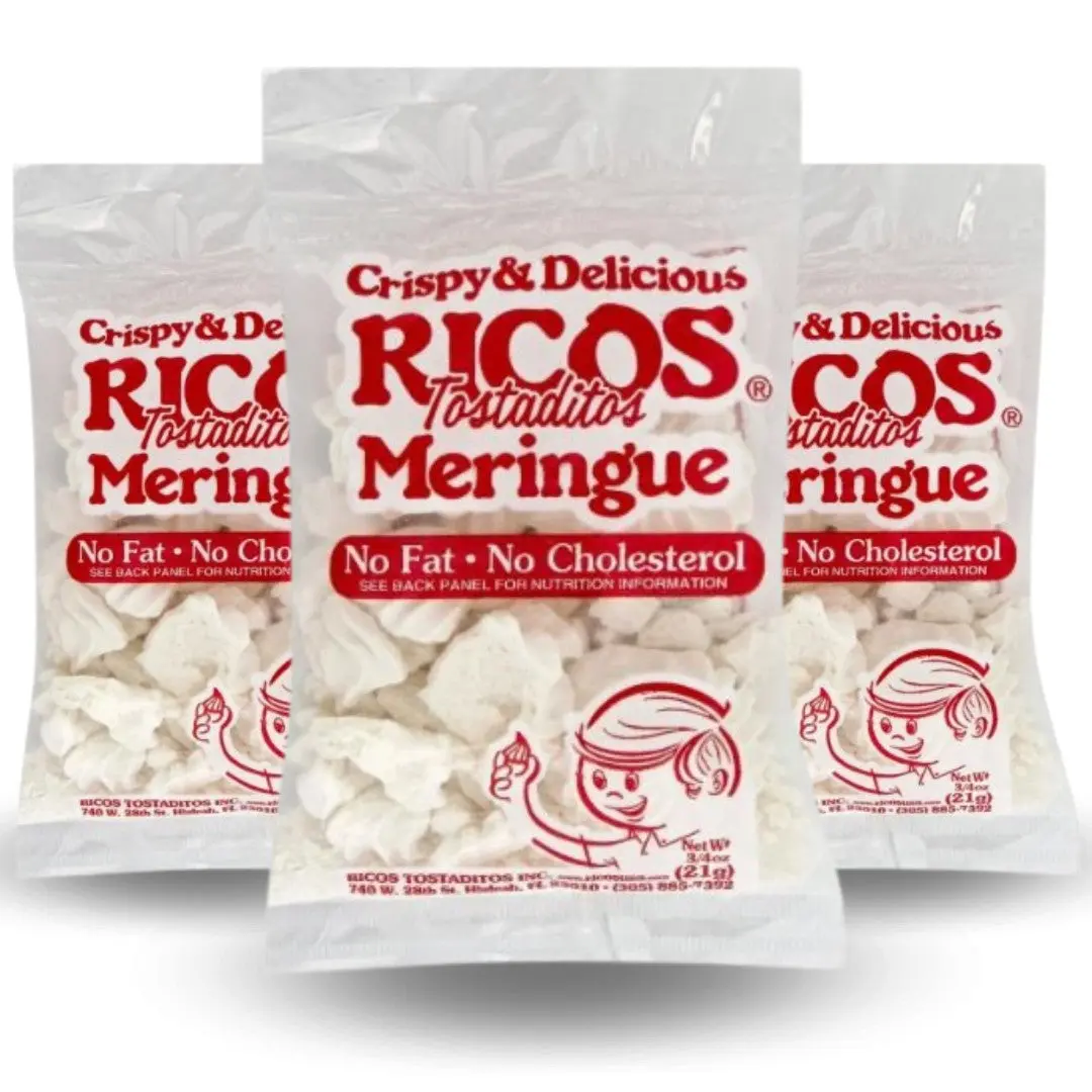 Pure Meringue Puff Candies - Original Flavor Low Fat Crisps & Puffed Snacks, 0.75 Oz Room-Temperature Packs, Pack of 3, Ideal for Healthy Snacking