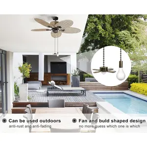 Ceiling Fan Pull Chain Set with Connector, 2 PCS 12 Inches Beaded Ball, Bronze