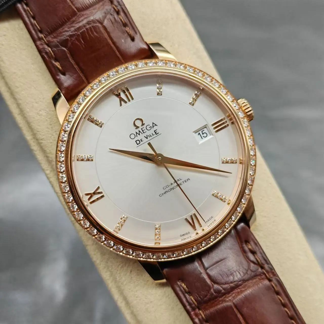 Omega De Ville 424.58.40.20.52.002 39.5mm Red Rose Gold Automatic Watch Single Watch Retail 172100