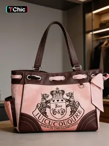 Cute Tote Bag for Women, Geometric Pattern Satchel, All-Season Shoulder Bag, Large Purse with Inner Pocket, Ideal for Work, Beach, Travel, Shopping