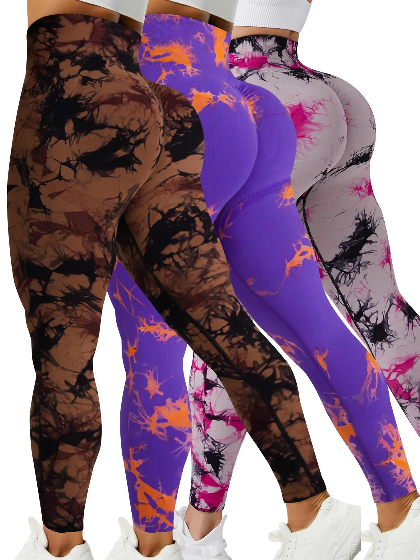 Women's Tie Dye Print High Waist Sports Leggings, Sport Seamless Yoga Leggings, Ladies' Sportswear Clothing, Gymclothes, Workout Clothes Women, Yoga L
