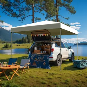 12x12 Instant Pop-Up Canopy Tent, Solo Setup Gazebo with Wheeled Roller Bag & 4 Sandbag Weights, Adjustable Height Shelter for Backyard, Beach, Camping & Outdoor Events, White/Black/Light Blue