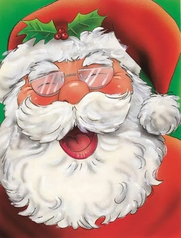 Jolly Santa Claus Flag Canvas House Size