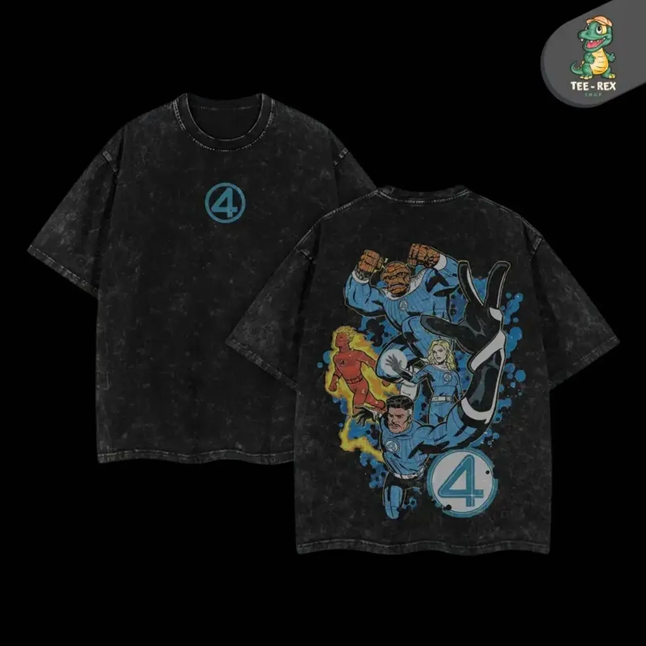 Fantastic Four Print 100% Cotton T-shirt, Vintage Graphic Tee For Fans Super Hero, Printed Crew Neck T-Shirt Oversize, Graphic Streetwear T-shirt, T-shirt Unisex Hot 2025 S0H 35Y