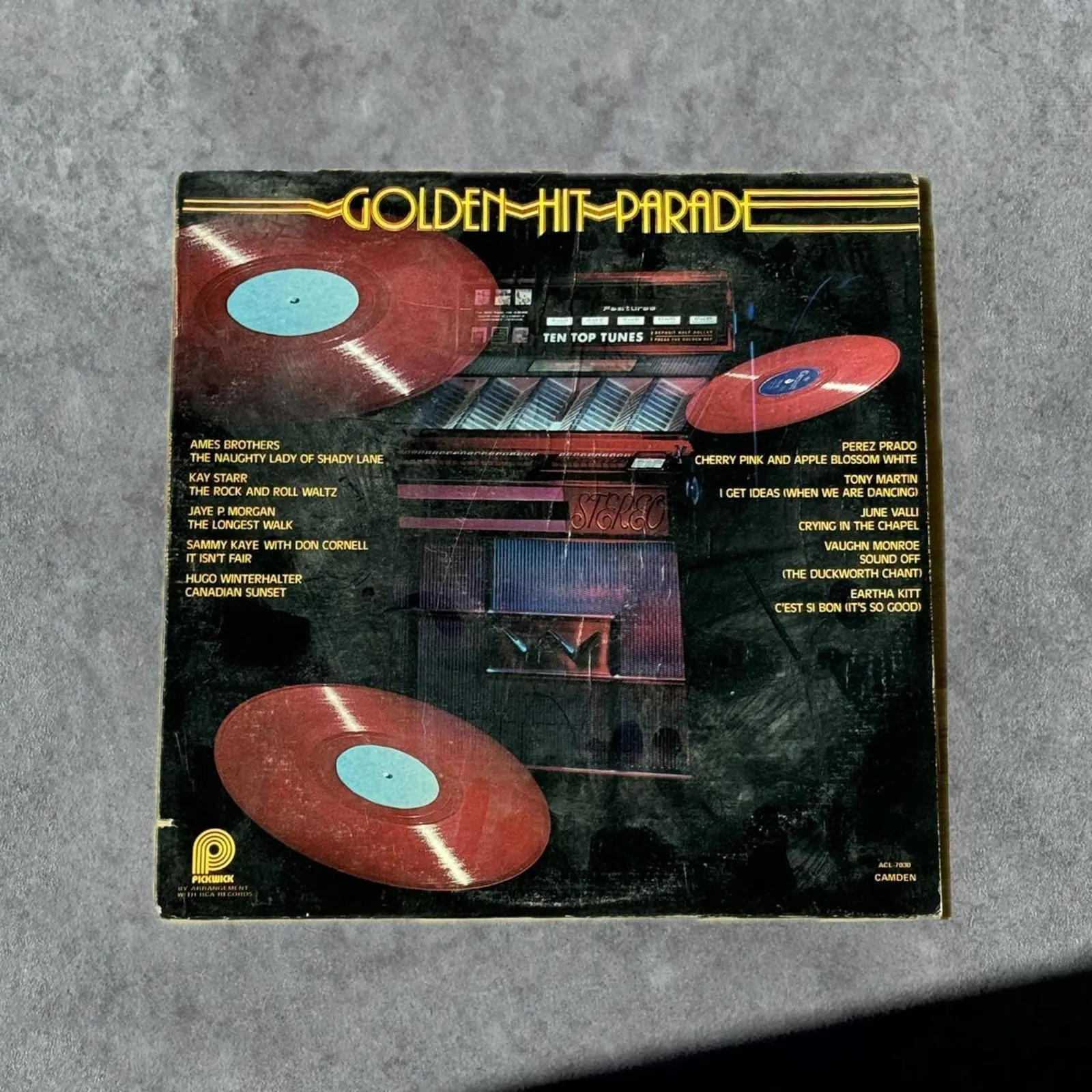 Golden Hit Parade Vintage Record Vinyl
