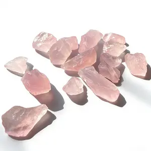 Natural Ice Quartz Rose Crystal for Fish Tank  Flower Pot Landscaping Home Aroma Diffuser Decorative Ornament