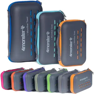 4Monster Camping Towels Super Absorbent, Fast Drying Microfiber Travel Towel, Quick Dry Ultra Soft Compact Gym Towel for Swimming Beach Hiking Yoga Travel Sports Backpack (Blue, 78.70" x 39.30")