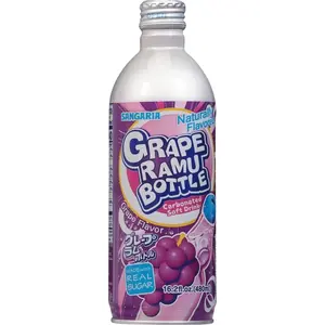 Sangaria Grape Ramu Bottle - Naturally Flavored Carbonated Soft Drink with Real Sugar 16.2 fl oz
