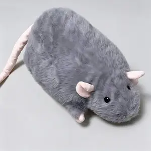 Mouse Throw Pillow: Lifelike Fancy Rat Plush Toy, A Cute, Quirky Guinea Pig-Shaped Doll and a Fun Gift for Friends