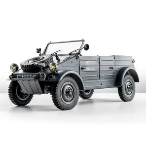 FMS RocHobby 1/12 RC Crawler RTR , Kubelwagen Type 82 Model Car RC Car 8Km/h Hobby RC Crawler RC Cars Remote Control Car Nostalgia with LED Lights for Adults