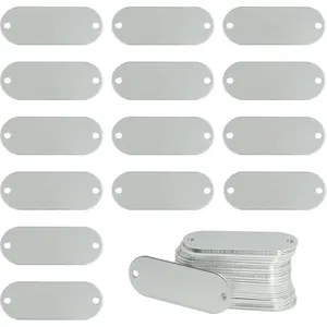 Engraving Blanks Tags Stamping Blanks Tags with 2 Holes 25 Pack ()