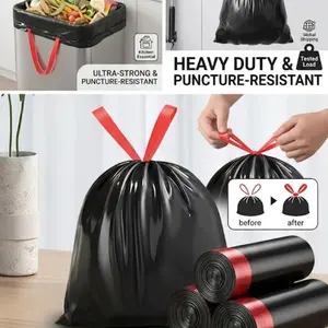 Biodegradable Trash Bags, Eco-Friendly Waste Disposal Solution, Durable & Reusable Garbage Bin Liners, Drawstring Trash Bags, Perfect for Home Use