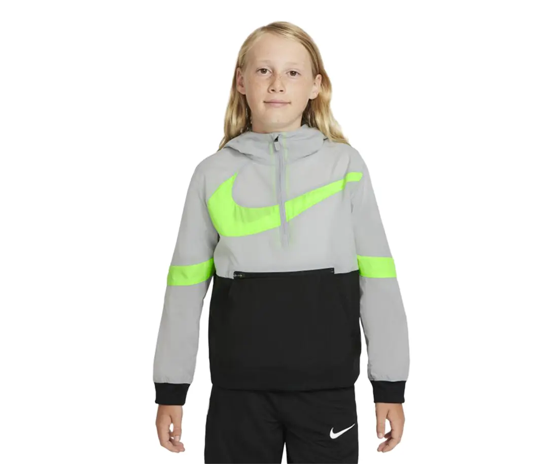 Nike Boys' Crossover Basketball Jacket, Sporty Full-Zip Hooded Outerwear for Athletic Training and Casual Wear, Sporty Jackets & Coats, Standard Size L, Sporty Chic