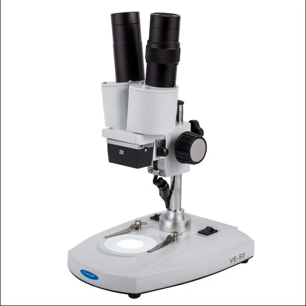 212 MAIN Velab VE-S0 2x Binocular Stereoscopic Microscope - Basic Model, Diopter Adjust, WF 10x Lens, Epoxy Coated