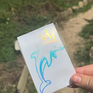 Dolphin with crown custom size dm or comment
