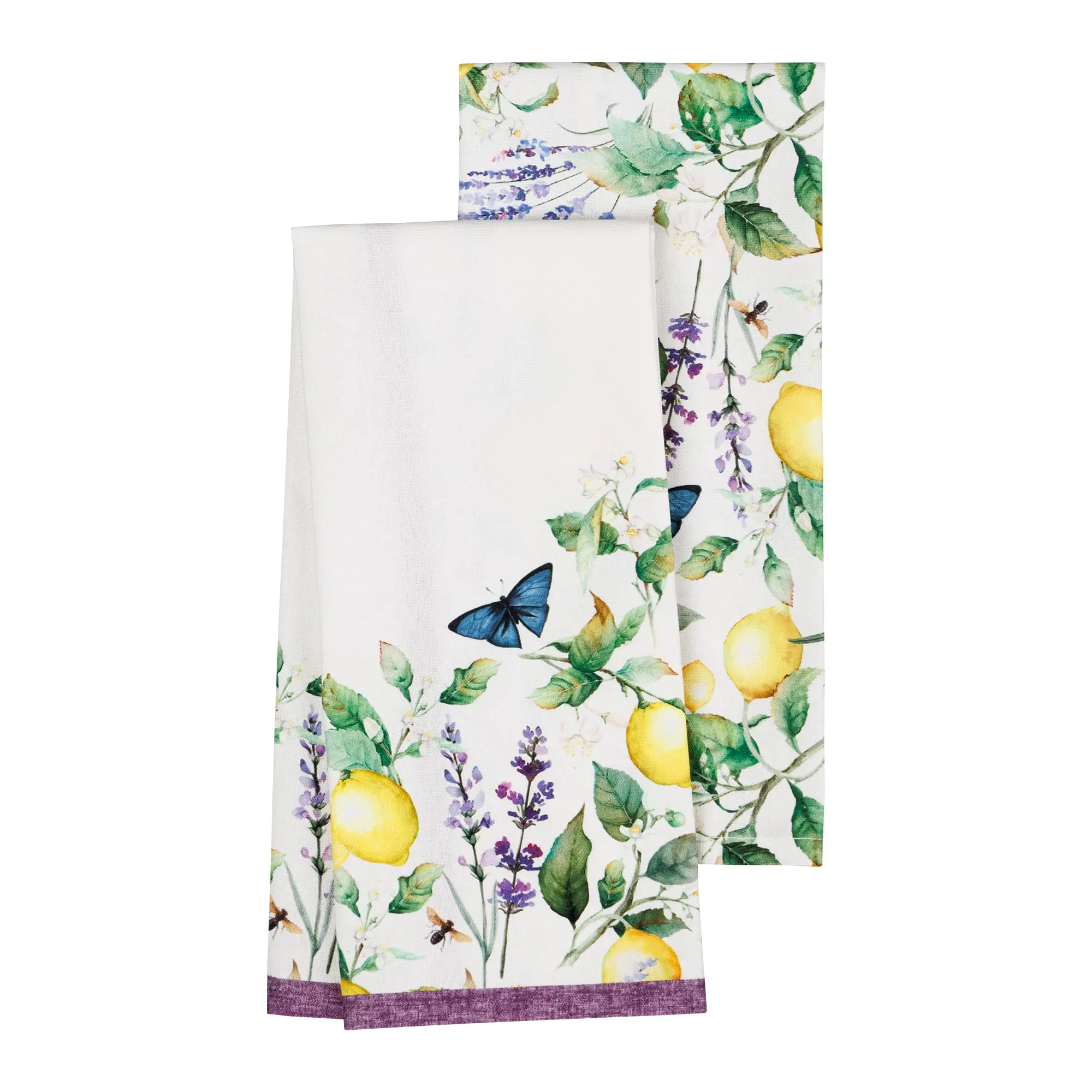 Maison d'Hermine Hangable 100% Cotton Absorbent Dish Towel Set - 27.50in x 20in Reusable Breathable Kitchen Cleaning Cloth with Hanging Loop, Casual All-Season Home Use Towel